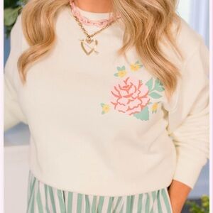 Living Fully Co Floral Sweatshirt